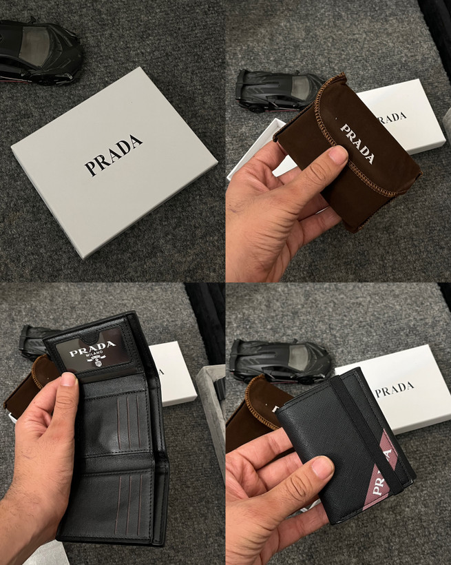 کیف پول چرم Prada